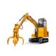 Small  Grabber FR130F Grapples Excavator Grabber Oil Electric Hybrid Digger Grabber For Material Handling