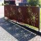 Carved Decorative Corten Steel Garden Screens Panels OEM ODM Service