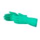 Diamond Grip Alkali Solvent Nitrile Green Chemical Resistant Gloves 33cm