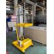 Mast Type Hydraulic Aerial Work Platform Mobile Boom Lift Yellow Easy Move