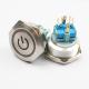 Power On Off Metal Push Button Switches 30mm Illuminated Ring Type LED