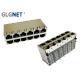 1000Base T Transformer POE RJ45 Connector Right Angle 12 Port In 2 Rows
