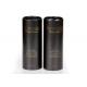 Black Labeling Art Paper Canisters Packaging , Luxury Round Gift Boxes