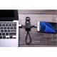 The creative leather key chain data line is suitable for Apple Android type-C