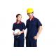 Safety Work Industrial Work Uniforms , Factory Worker Uniform With Short Sleeve