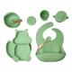 Squirrel Shape Suction Cup Plates And Bowls Silicone 6 Pcs OEM Food Grade