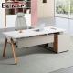 L-shaped Computer Desk Manager Office Desk Modern Style Acacia Wood Desk
