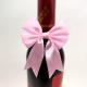 Customized Perfume Wine bottle Pre made Ribbon tie Craft Satin Ribbon Bows with elastic loop