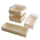 Biodegradable Rectangular Swiss Roll Cake Packaging Donut Boxes With Window