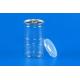 36G Clear Plastic Kitchen Canisters , Small Size Pet Jar With Aluminium Lid