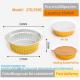 270mm Diameter 3500ml Golden Series Aluminum Foil Baking Round Shape Pan/Container With Lid For Fast Food Packing