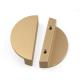 120mm Gold Brass Color Half Moon Modern Drawer Pulls Aluminum Cabinet Handles With Screws