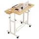 Height Adjust White Frame Metal Study Table With 4 Wheels