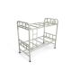 Dormitory 46kg Gray Color Adult Size Steel Bunk Beds With Shoe Rack