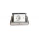 French Standard Square Pop Up Outlet Brushed Silver Panel AC 110 ~ 250V 16A