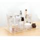 Makeup Organizer, Clear Makeup Storage Box Thick Plastic Organizer Tray 9-Compartment Comestics Counter Organization Hol