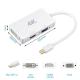 Mini DisplayPort to  DVI VGA Adapter 4K Mini DP Converter Thunderbolt Compatible 3 in 1 for Mac