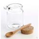 250ml Glass Storage Jars Mini Glass Sugar Jar With Wooden Cork Lid