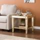 Hot selling champagne gold side table mirrored corner table for living room