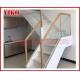 Double Steel Plate Staircase VK17S ,Railing tempered glass, Handrail b eech Stringer,carbon s