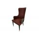 High Back 104cm Wrought Iron Upholstered Dining Chairs