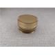Golden Round Plastic Cosmetic Jars 50g acrylic Makeup Containers Double Wall