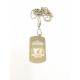 50MM Size Custom Printed Dog Tags , Gold Plated Ball Chain Tags For Promotional