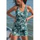 Hot Sale Racer Back Jungle Flower Digital Printing Women Wholesale Bathing Suits Tankini Swimsuit Two Piece Beach Wear