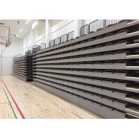Easily Operated Telescopic Stadium Seating Systems Durable With HDPE Gray Seats