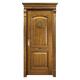 Single Flush Flower Carving Solid Wood Entrance Doors 45mm Thickness