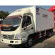 FOTON small refrigerated box trucks 4X2 fiberglass panel for fresh food transport