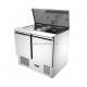 Commercial Prep Station Stainless Steel Refrigerator Salad Sandwich Pizza Prep Table