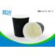 8oz PS Lid Disposable Cups For Hot Drinks , Biodegradable Black Ripple Coffee Cups