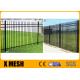 Military Bases Cross Resistance Ornamental Garden Gates Black Color Vinyl Coated 3.0m High