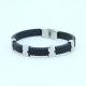 Factory Direct Stainless Steel High Quality Silicone Bracelet Bangle LBI28