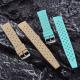 JUELONG Tropical Retro Style FKM Rubber Quick Release Watch Strap 18mm 20mm 22mm Turquoise Rubber Watch Strap