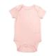 Short Sleeve Length cm Pink Soft Cotton Knitted Round Neck Snap Button Baby Rompers