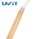 Gold coating Ir Lamps For Heating 2500W 415V Medium wave twin tube