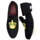 Luxury Black Mens Velvet Loafers Round Toe Breathable For Party / Evening