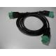 Green Deutsch 9-Pin J1939 Female to Dual 9-Pin Male Splitter Y Cable