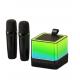 Multi-Color LED Mini Cube Speaker 89mm Sound Perfect for Parties and Karaoke in Black/White/Pink