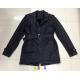 9005 Men's black pu fashion long jacket coat stock