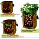 40 Gal Grow Biodegradable Garden Bags Aeration Fabric Pots Breathable With Handles