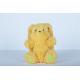 30CM Soft Plush Toys Environmentally Friendly Yellow Bunny Shape Printing Logo