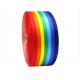 Polyester Rainbow Colored Ribbon , Double Face Wide Rainbow Ribbon