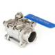 3PC Stainless Steel BW SW Floating Ball Valve Blow - Out Proof Stem Lever Operation