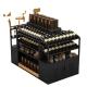 Panel Wood Style Metal Wine Rack Cabinet for Elegant Display and Storage of Red Wines
