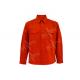 Men's 100%Cotton Twill Orange Work Shirt Long Sleeve Back Across Reflective Tape Chest Pockets