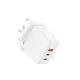 65W GaN Fast Charger 3 Ports Foldable Wall Charger for HP Spectre, MacBook