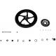 OEM Motorcycle Spare Parts Alloy Rim And Tire Disk Brake Plate Speed Counter